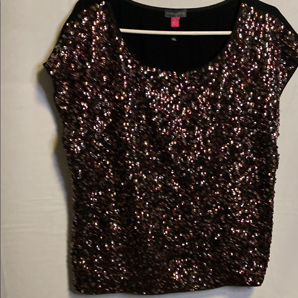 Sequin Embellished Black Women's Top nwt by Vince Camuto
